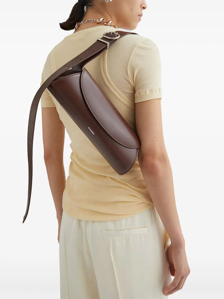 Jil Sander Small Cannolo Iconic Line Shoulder Bag — Same as shown — Size One Size — Back View