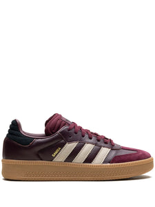 adidas Samba Xlg Maroon Sneakers — Burgundy/Light Grey/Black — Size US M 3.5 - US W 5 — Front View