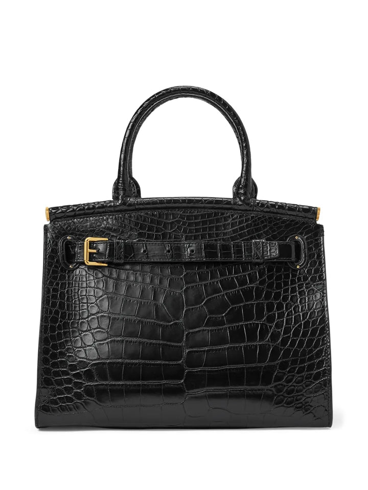 Ralph Lauren Collection Medium Caiman Shoulder Bag — Same as shown — Size One Size — Side View