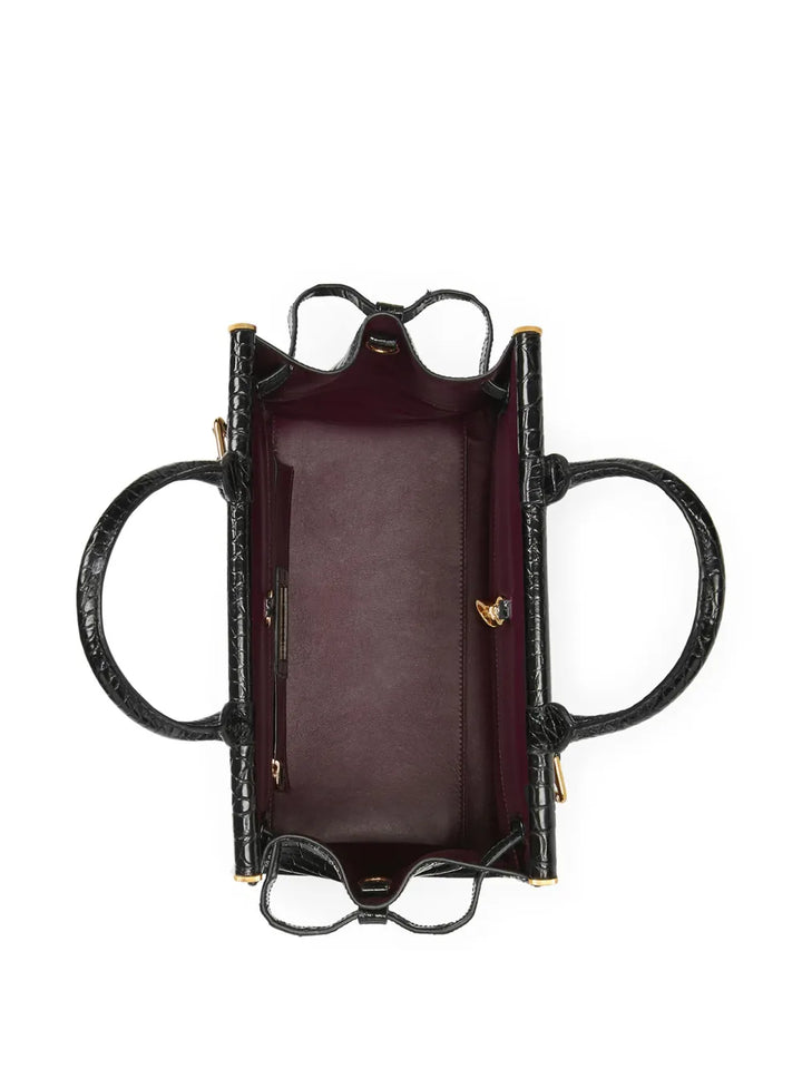 Ralph Lauren Collection Medium Caiman Shoulder Bag — Same as shown — Size One Size — Top View