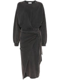 Marant Etoile Sandrina Midi Dress — Black/ Red — Size XS — Front View
