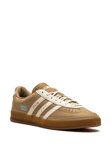 adidas X Bad Bunny X Lionel Messi Gazelle Indoor Cardboard Sneakers — Cardboard/Cream White/Wild Brown — Size US M 8 - US W 9.5 — Detail View