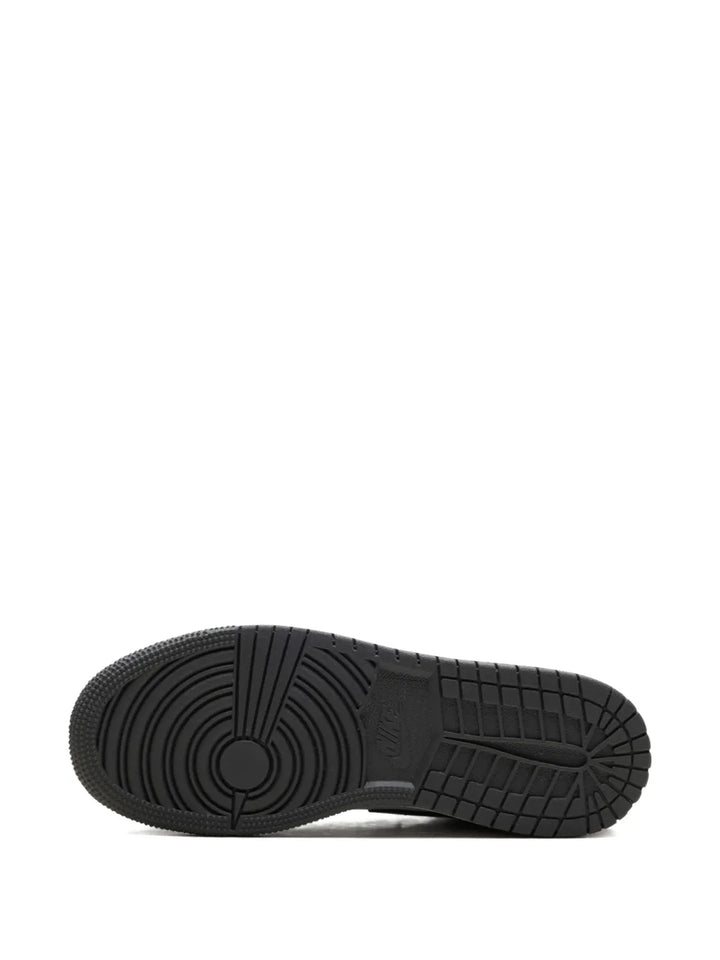 Air Jordan 1 Mid Black/ Iron Grey/ White Sneakers — Black — Size US M 9.5 - US W 11 — Top View