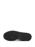 Air Jordan 1 Mid Black/ Iron Grey/ White Sneakers — Black — Size US M 9.5 - US W 11 — Top View