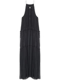 Marant Etoile Alita Maxi Dress — Black/ Red — Size XS — Front View