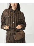 Brunello Cucinelli Suede Shoulder Bag — Same as shown — Size One Size — Lifestyle View