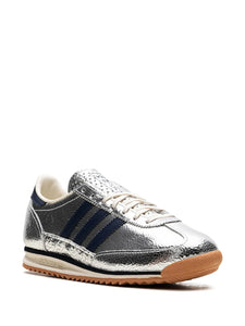 adidas Sl 72 Silver Metallic/Collegiate Navy Sneakers — Silver-Tone — Size US M 9 - US W 10.5 — Detail View