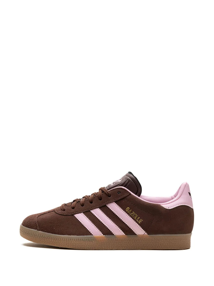 adidas Gazelle Auburn/Clear Pink Sneakers — Auburn Brown/Light Pink — Size US M 3.5 - US W 5 — Detail View