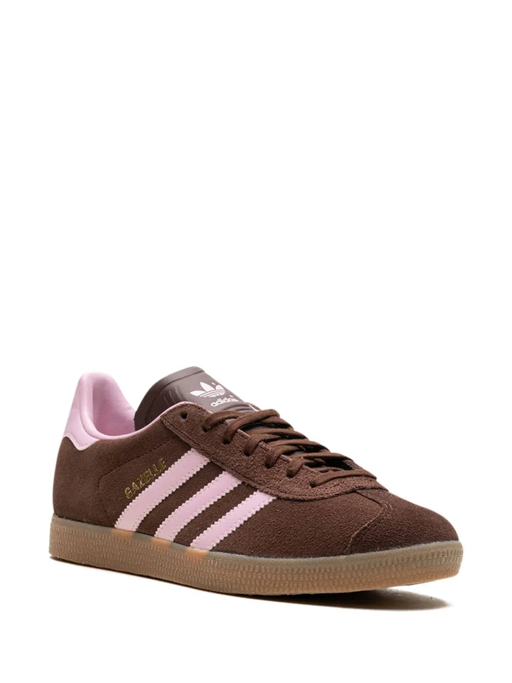 adidas Gazelle Auburn/Clear Pink Sneakers — Auburn Brown/Light Pink — Size US M 3.5 - US W 5 — Side View