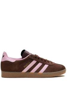 adidas Gazelle Auburn/Clear Pink Sneakers — Auburn Brown/Light Pink — Size US M 3.5 - US W 5 — Front View