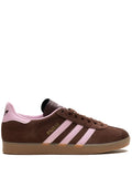 adidas Gazelle Auburn/Clear Pink Sneakers — Auburn Brown/Light Pink — Size US M 3.5 - US W 5 — Front View
