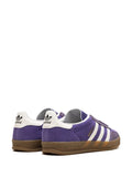 adidas Gazelle Indoor Collegiate Purple Sneakers — Purple/White — Size US M 3.5 - US W 5 — Back View