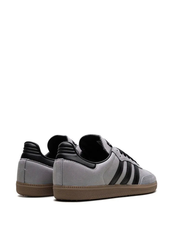 adidas Samba Og Halo Silver/Core Black/Brown Desert Sneakers — Grey — Size US M 3.5 - US W 5 — Back View