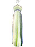 Missoni Striped Maxi Dress — Green — Size XS — Front View