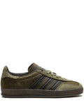 adidas Gazelle Indoor Focus Olive Sneakers — Olive Green — Size US M 3.5 - US W 5 — Front View