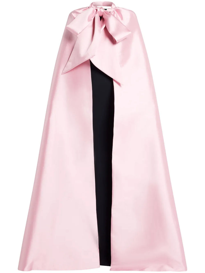 Greta Constantine Cape Gown — Tan/ Pink — Size XS — Front View