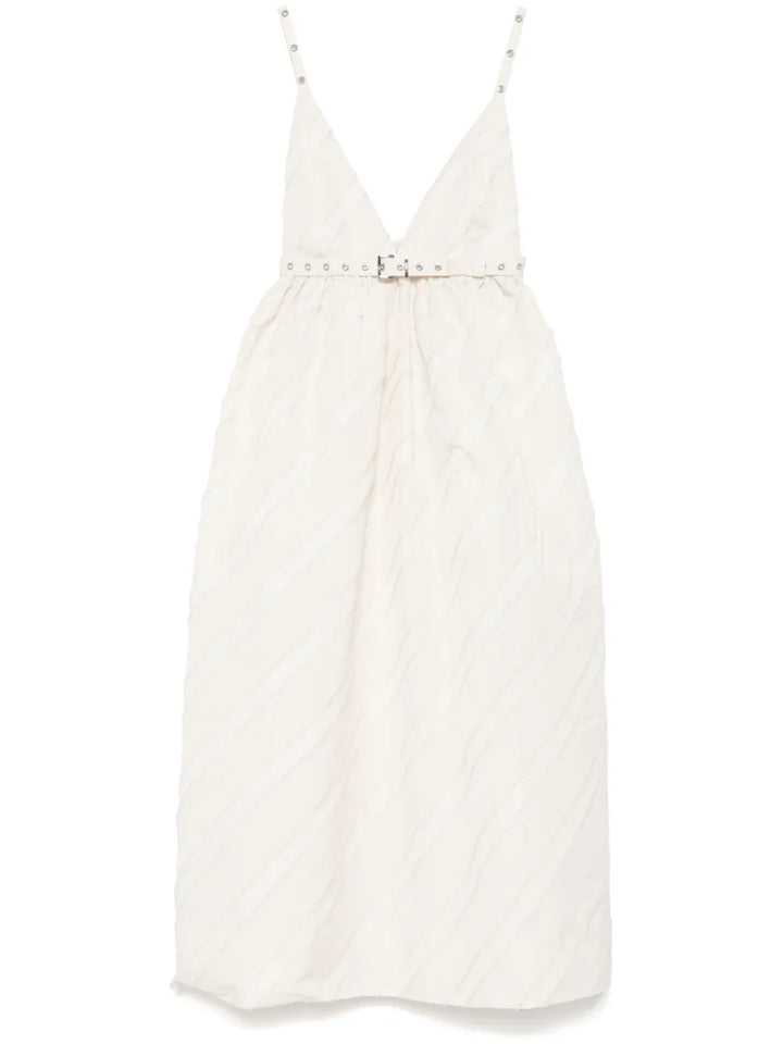 Ganni Stripe Pattern Midi Dress — Same as shown — Size XS — Front View