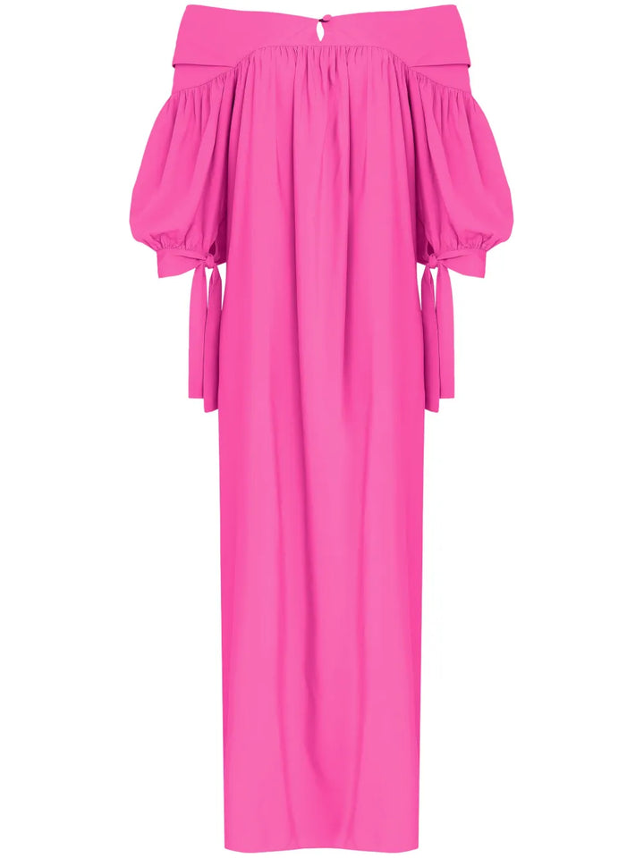 Amir Slama X Jade Picon Off Shoulder Maxi Dress — Pink — Size XS — Front View