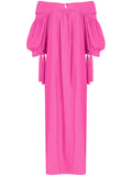 Amir Slama X Jade Picon Off Shoulder Maxi Dress — Pink — Size XS — Front View