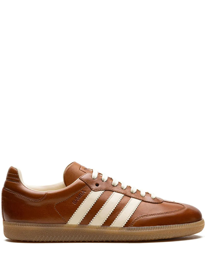 adidas Samba Og Made In Italy Vachetta Tan Sneakers — Camel Brown — Size US M 11 - US W 12.5 — Front View