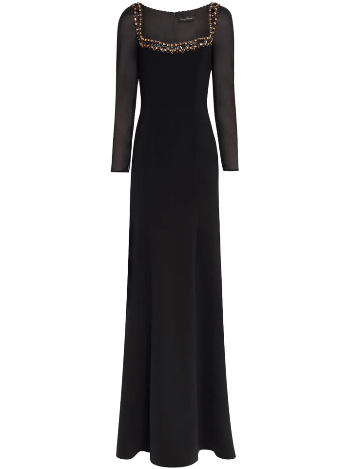 Jenny Packham Jamilia Maxi Dress — Black — Size XS — Front View