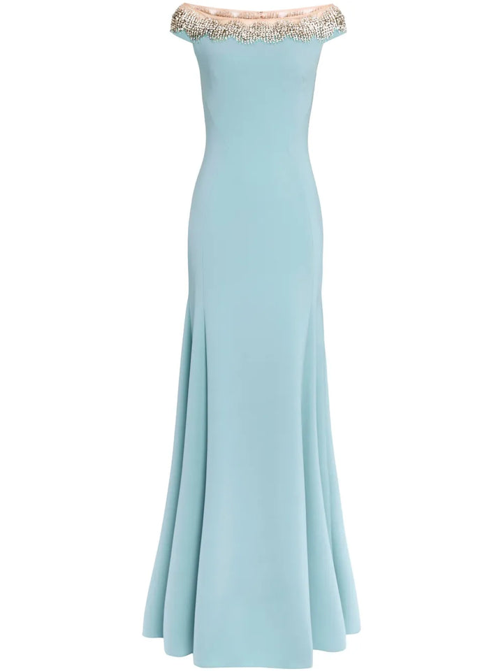 Jenny Packham Azalea Gown — Blue — Size XS — Front View