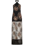 Taller Marmo Nina Soleil Maxi Dress — Black — Size XS — Front View