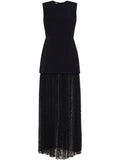 Adam Lippes Odette Maxi Dress — Black — Size XS — Front View