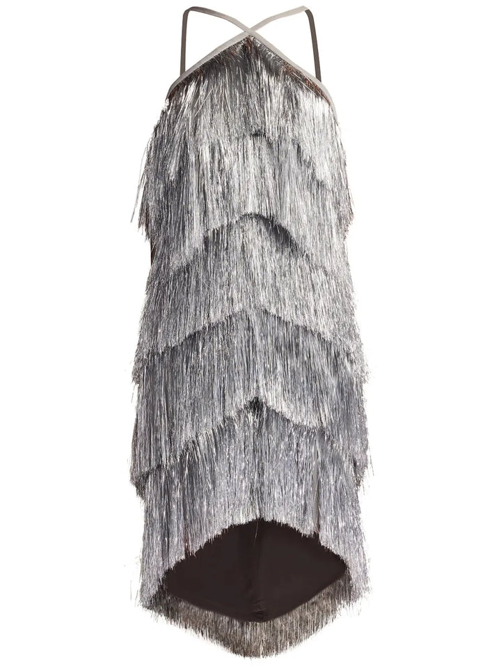 Tadashi Shoji Remedy Dress — Grey — Size S — Front View