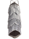 Tadashi Shoji Remedy Dress — Grey — Size S — Front View