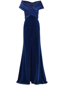 Tadashi Shoji Baxter Gown — Blue/ Navy — Size XS — Front View