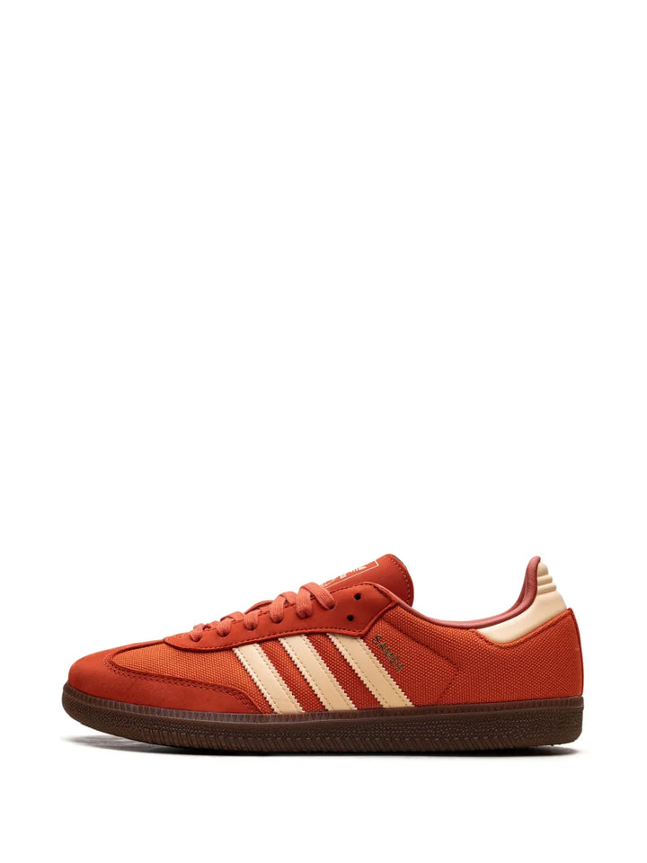 adidas Samba Og Collegiate Orange Sneakers — Orange/Ecru/Red — Size US M 9.5 - US W 11 — Detail View