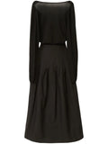 Fabiana Filippi Flared Dress — Black/ Red — Size XS — Front View