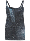 Giuseppe Di Morabito Constellation Print Mini Dress — Blue — Size S — Front View