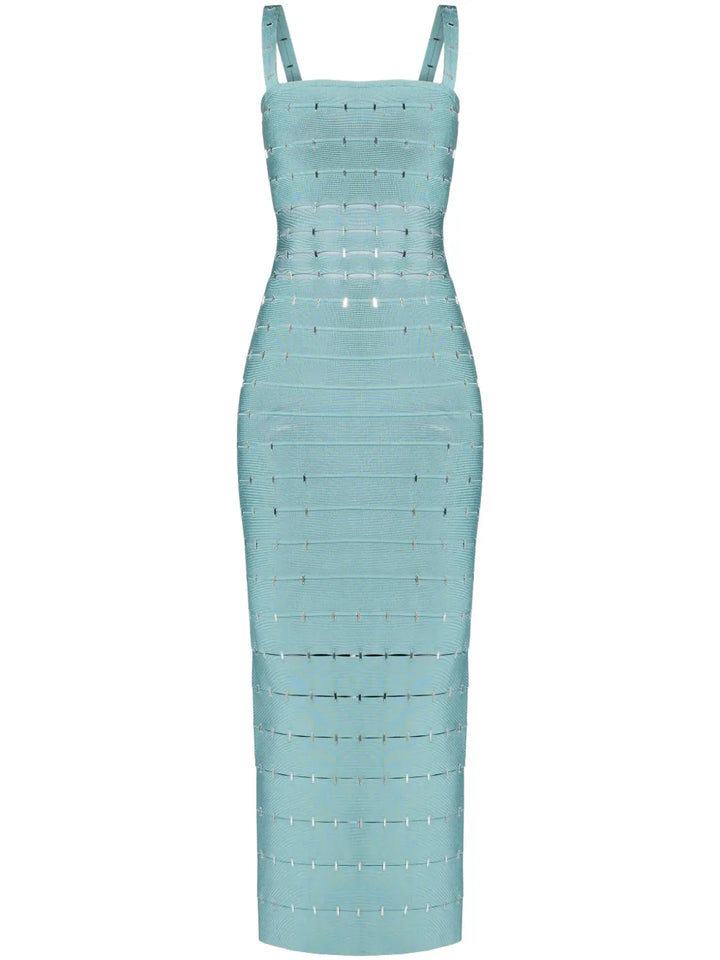 Herve Leger The Lillian Gown — Blue — Size XS — Front View