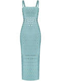 Herve Leger The Lillian Gown — Blue — Size XS — Front View