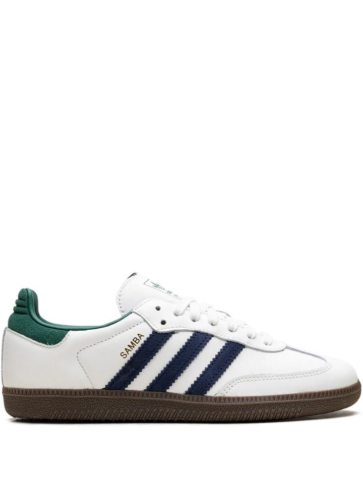 adidas Samba Og Black/White/Collegiate Green Sneakers — White — Size US M 10.5 - US W 12 — Front View