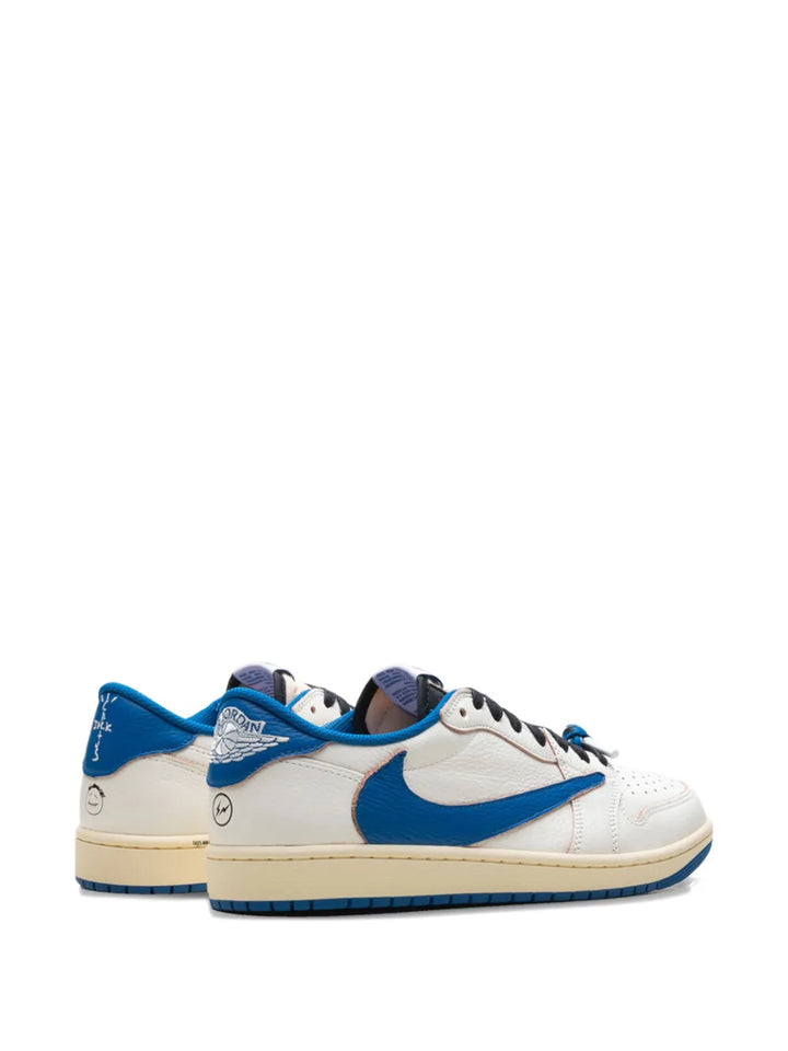 Air Jordan 1 Low Travis Scott Sneakers — Off-White — Size US M 10.5 - US W 12 — Top View