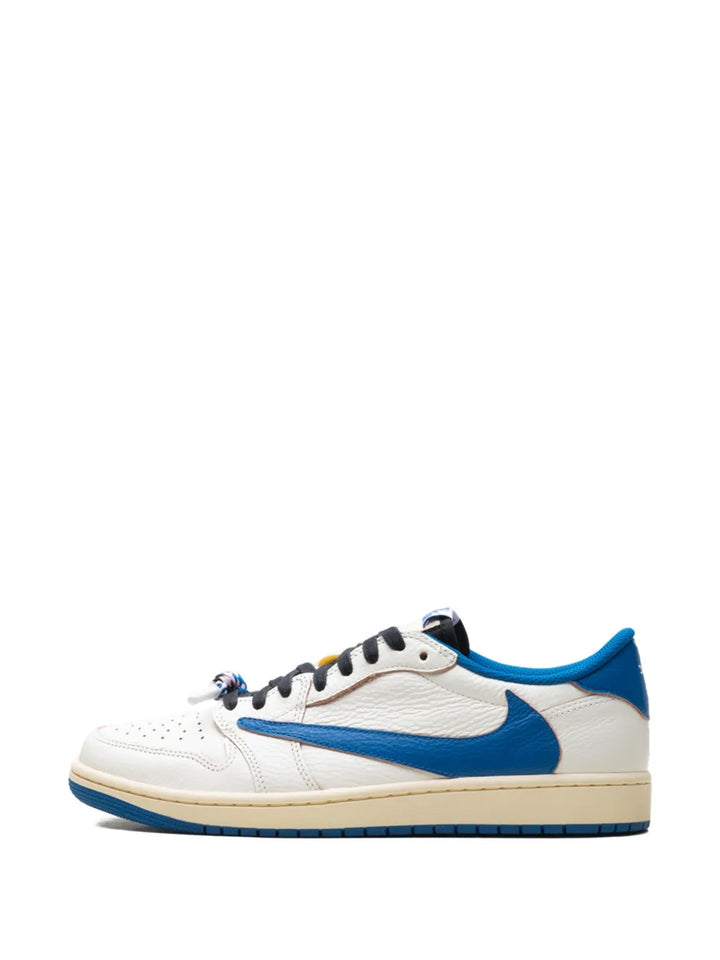 Air Jordan 1 Low Travis Scott Sneakers — Off-White — Size US M 10.5 - US W 12 — Back View