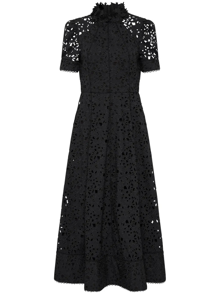 Rebecca Vallance Kitsu Dress — Black/ Red — Size S — Front View