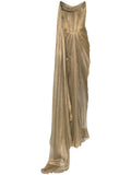 Iris Serban Elem Maxi Dress — Gold — Size XS — Front View