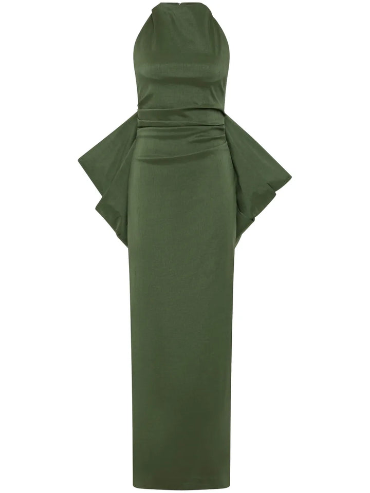 Rachel Gilbert Lottie Gown — Green — Size XS — Front View