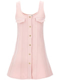 Ganni A Line Minidress — Pink — Size M — Front View