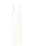 Michelle Mason Cutout Detail Gown — White/ Ivory — Size XS — Front View