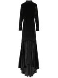 Atu Body Couture Velvet Maxi Dress — Black — Size XS — Front View
