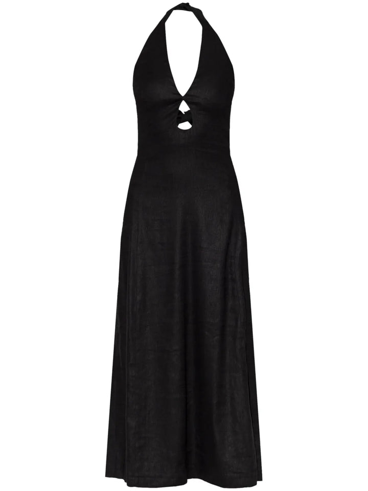 Cult Gaia Lianna Midi Dress — Black — Size S — Front View
