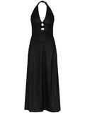 Cult Gaia Lianna Midi Dress — Black — Size S — Front View