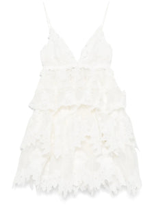 Zimmermann Crush Mini Dress — White — Size XS — Front View