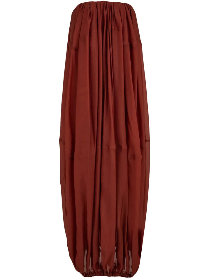 Ferragamo Bustier Maxi Dress — Red — Size XS — Front View
