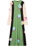 La Doublej Long Sleeve Swing Dress — Green — Size XS — Front View